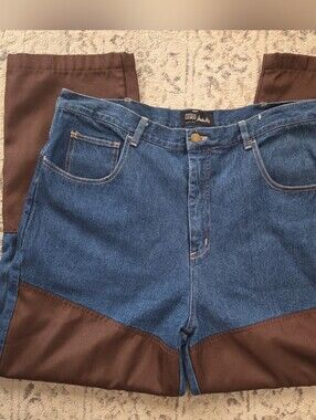 WFS Upland Game Denim Pants with Brush Guard 38 X 30 EUC World Famous Sports